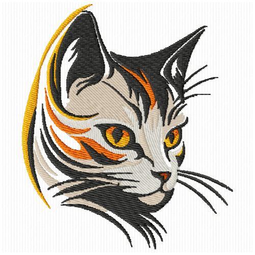 Cat free embroidery design