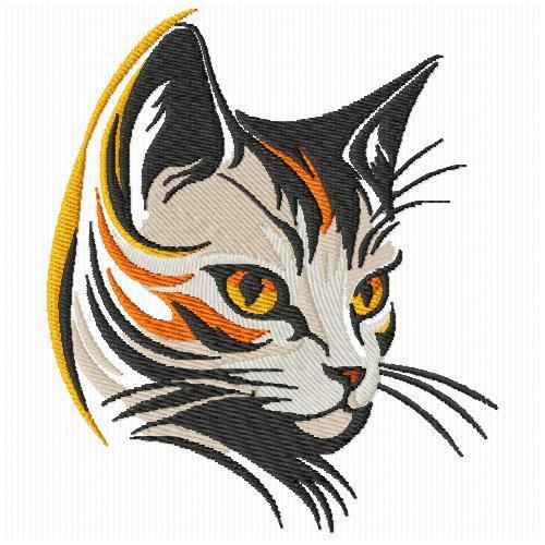 More information about "Cat free embroidery design"