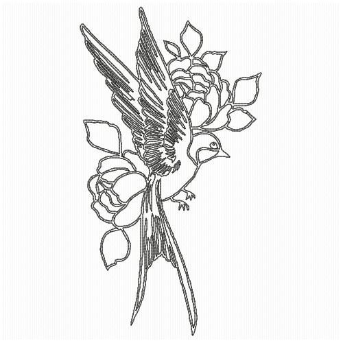 Swallow free embroidery design