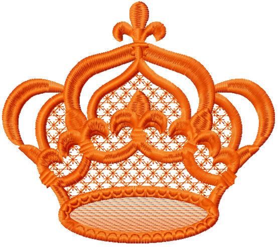 Crown vintage free embroidery design