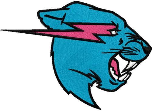 More information about "Lynx with lightning free embroidery design"