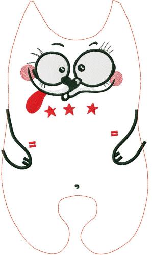More information about "Star cat applique free embroidery design"