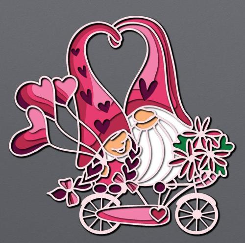 More information about "Gnomes in love on a bicycle layers"