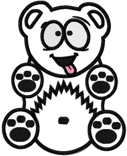 More information about "Crazy bear free embroidery design"