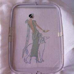 In hoop Lady And Dog free embroidery design