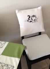 Purr-fectly Adorable: Chair Covers with Free Cat Embroidery Design