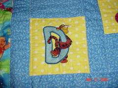 Tigger letter D free design embroidery quilt block