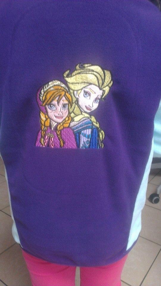 Embroidered jacket with Frozen design