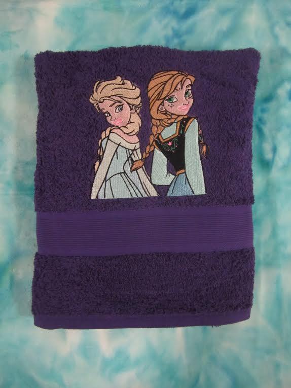 Frozen sister embroidery design