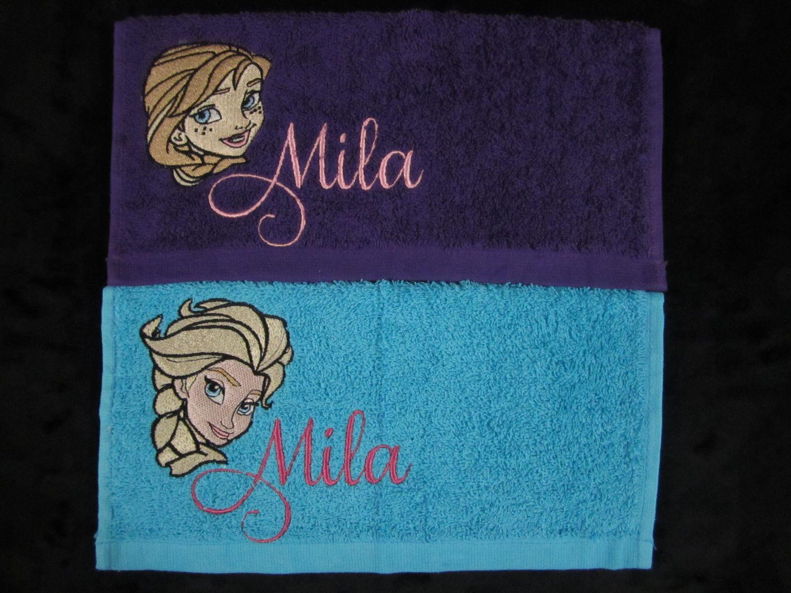 Embroidered towel with Frozen design