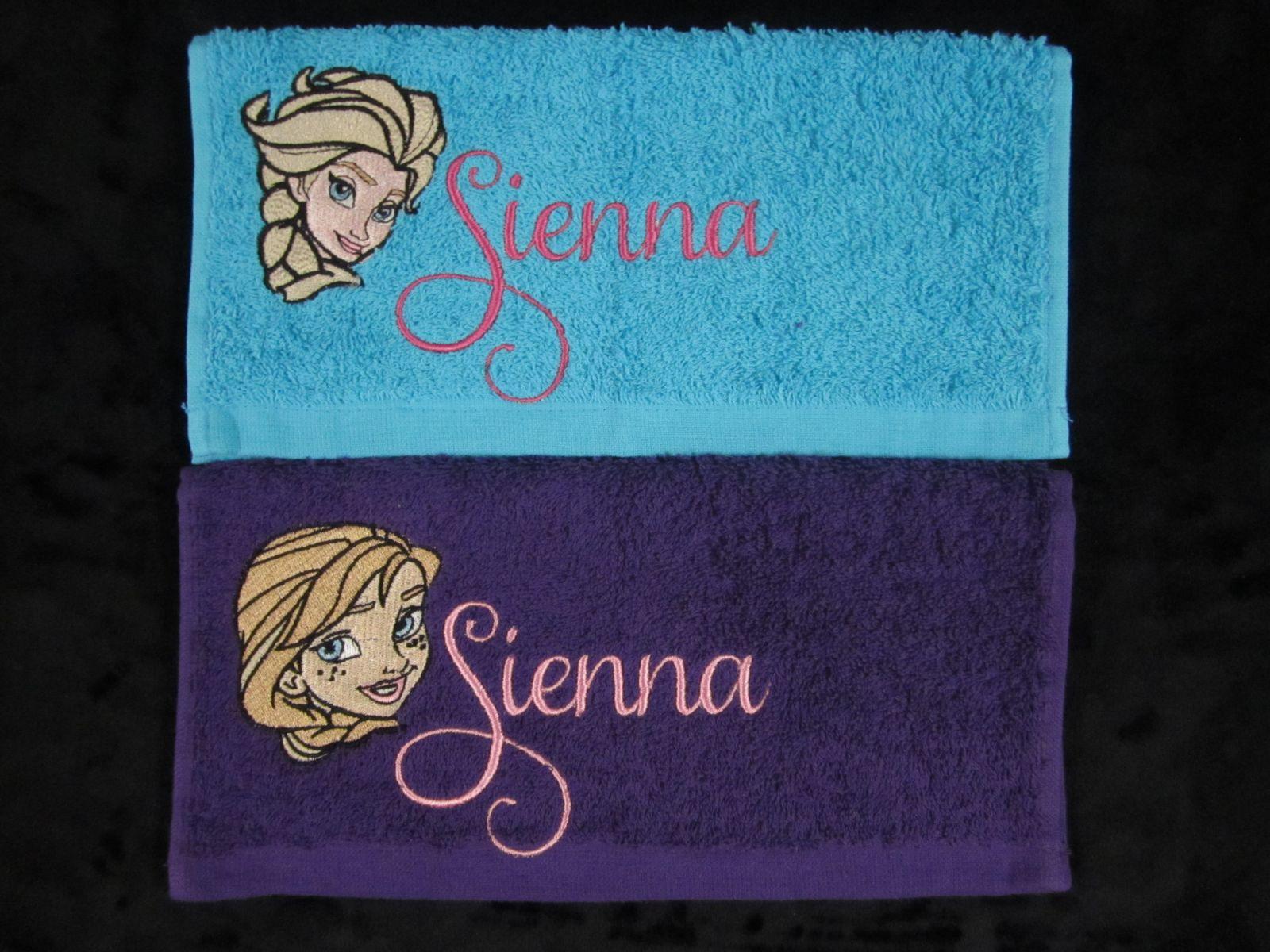 Towel with Frozen embroidery designs