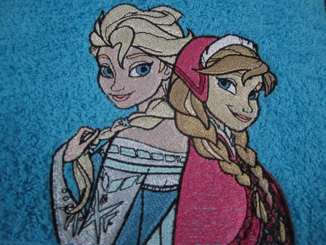 Towel with Frozen embroidery design
