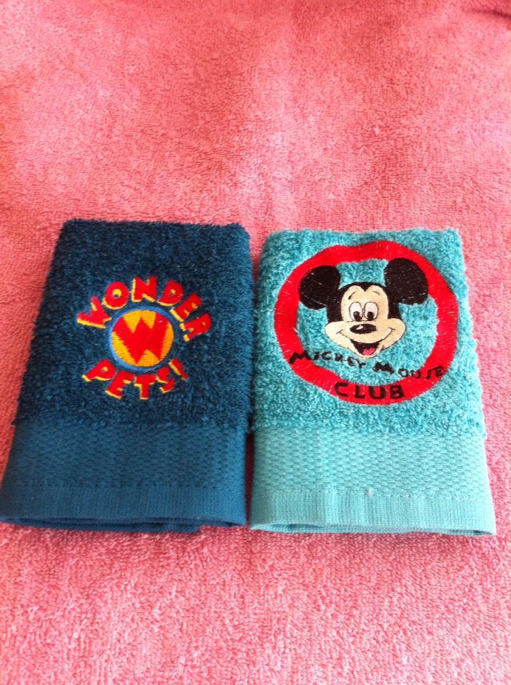 Mickey Mouse club at embroidered towel