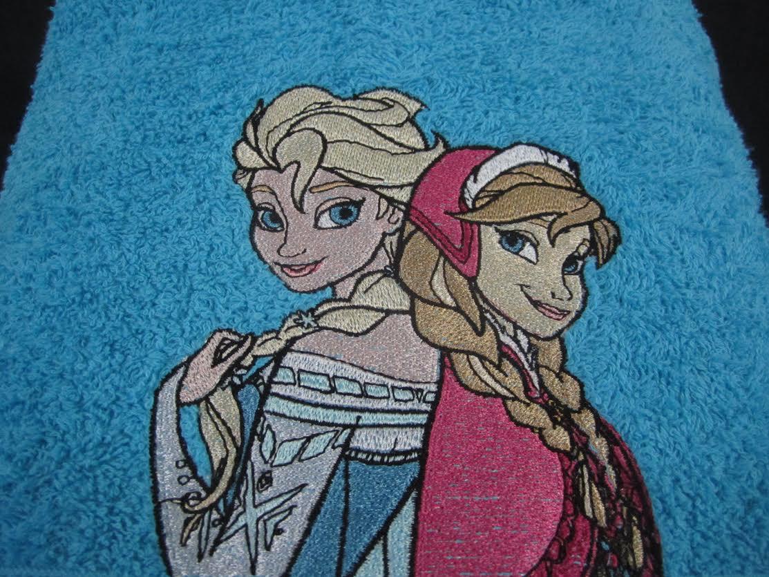 Frozen embroidered towel