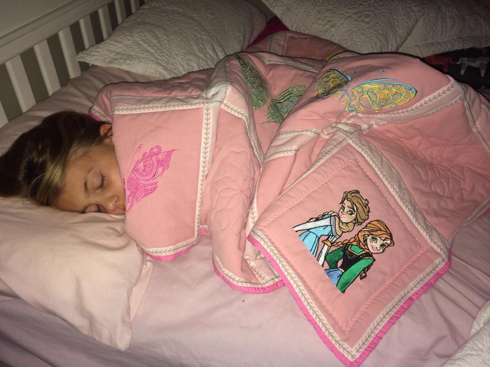 Blanket with Frozen embroidery design