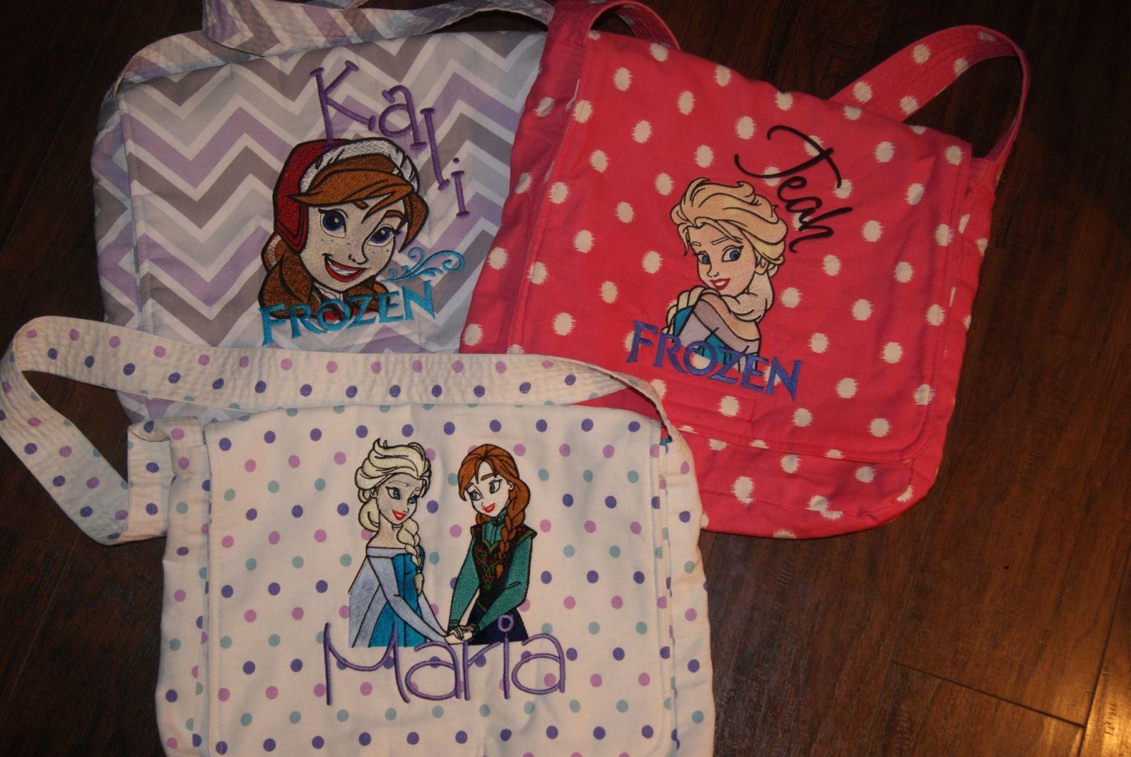Embroidered Bag with Frozen designs