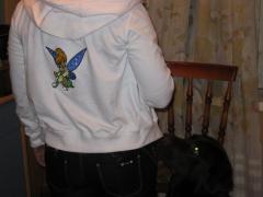 Jacket with Tinkerbell embroidery design