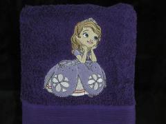 Sofia the first embroidery at towel