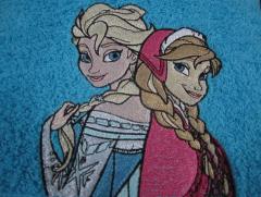 Towel with Frozen embroidery design