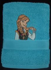 Anna embroidered design at towel