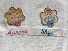 Disney Princess embroidered towels