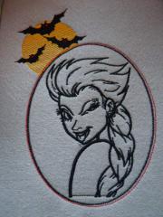 Elsa applique embroidery design