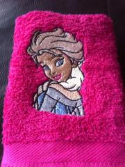 Elsa design embroidered at towel