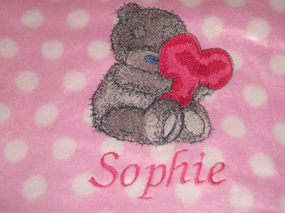 embroidered teddy bear