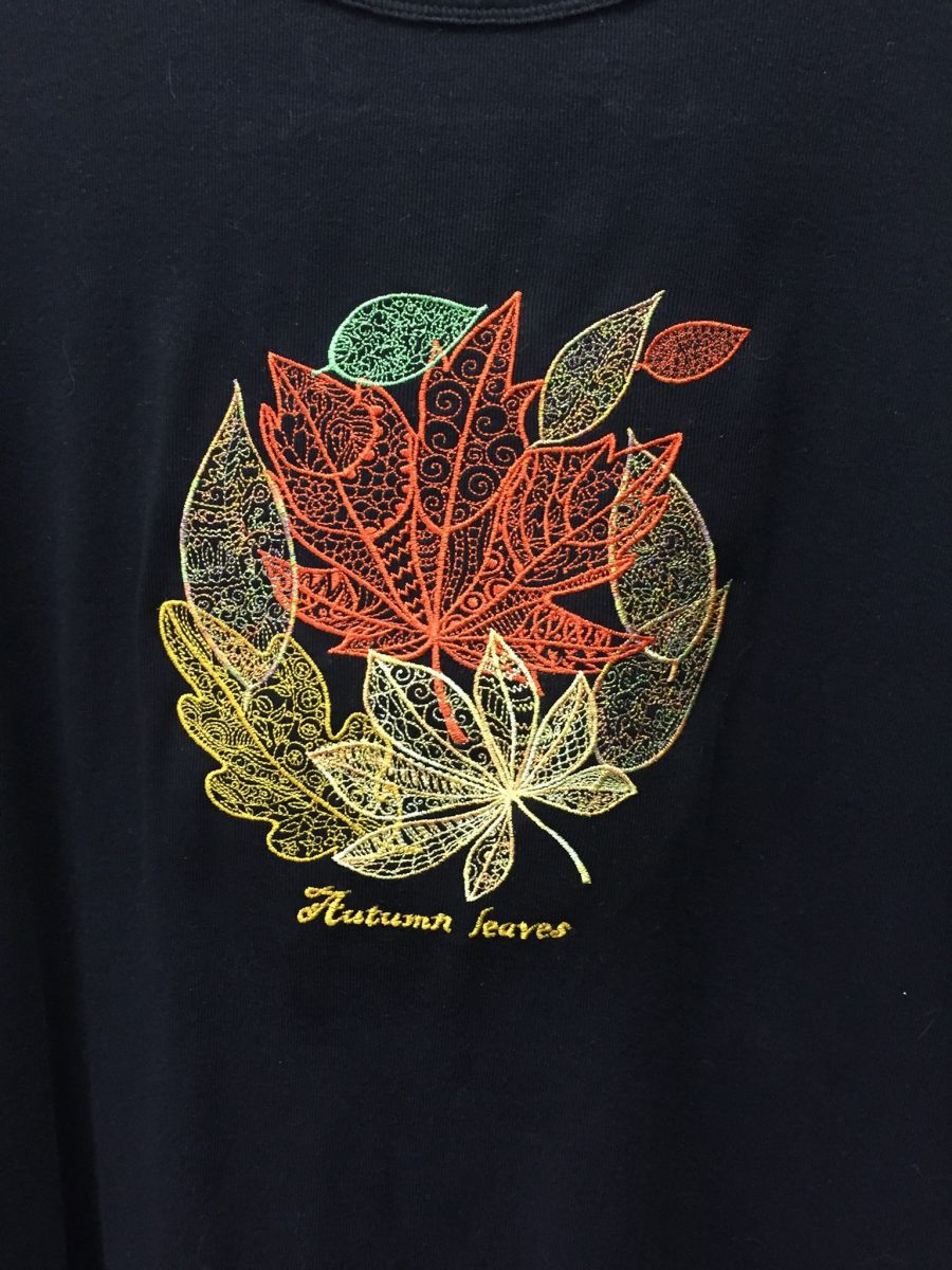 Autumn leaves Fsl embroidery design - FSL and Lace embroidery showcase ...