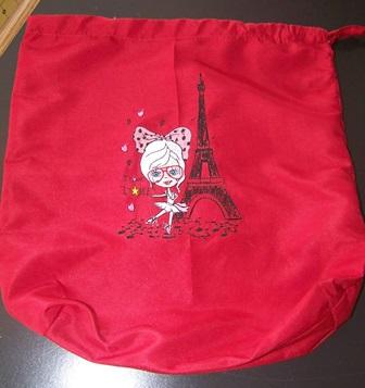 Textile bag with Ballerina in Paris design