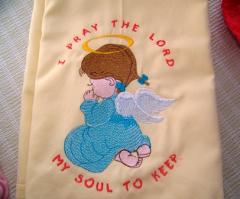 Embroidered pillowcase with Little angel design