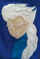 Elsa applique embroidery design