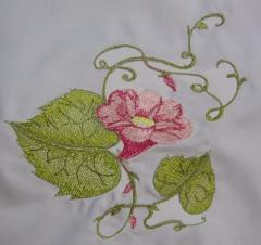 Summer flower embroidery design