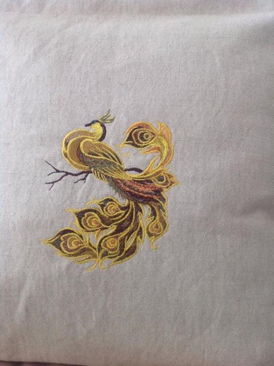 Embroidered peacock free design