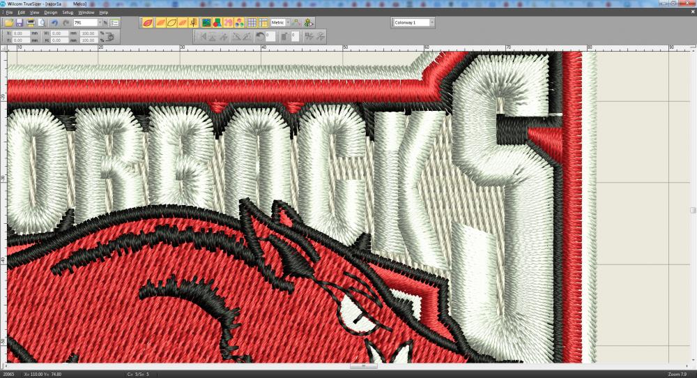 Fixed problem Wilcom embroidery software screen