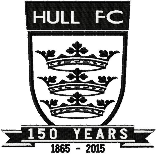 Hull FC 150 years anniversary logo embroidery design
