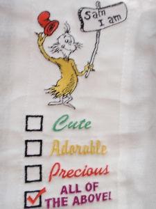 Sam i am embroidery design