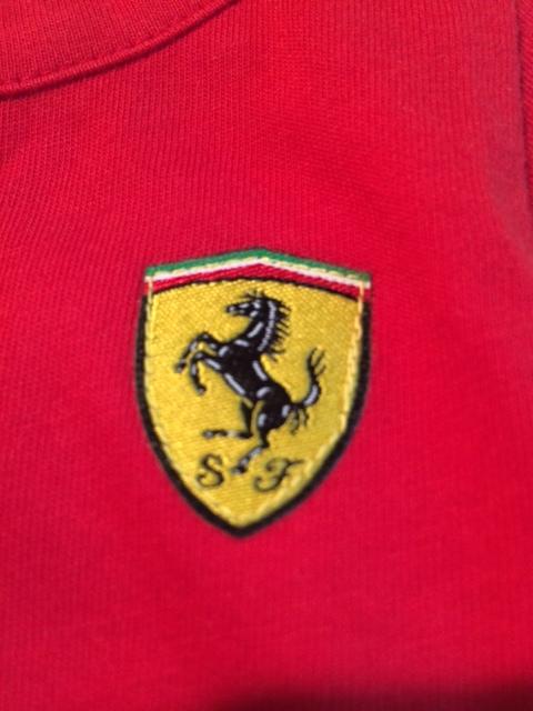 Ferrari Logo embroidery design on sport shirt