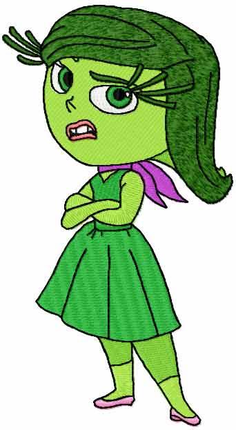 Disgust embroidery design