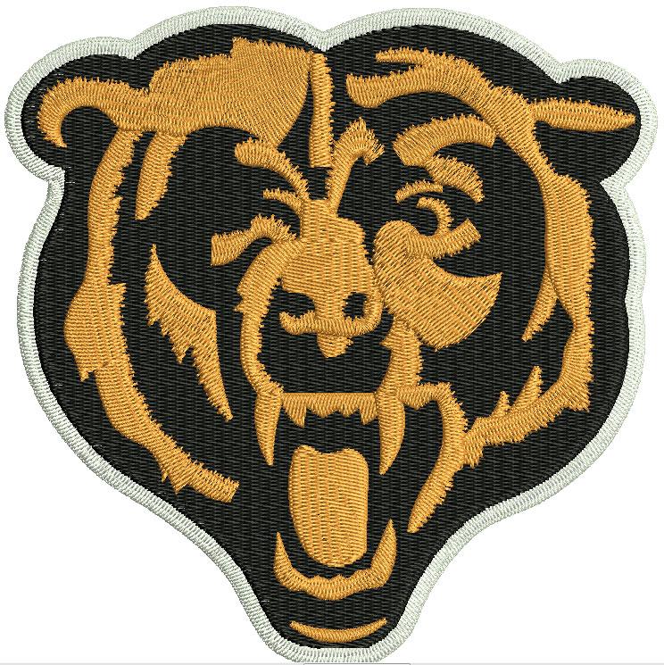 Chicago Bears logo embroidery design