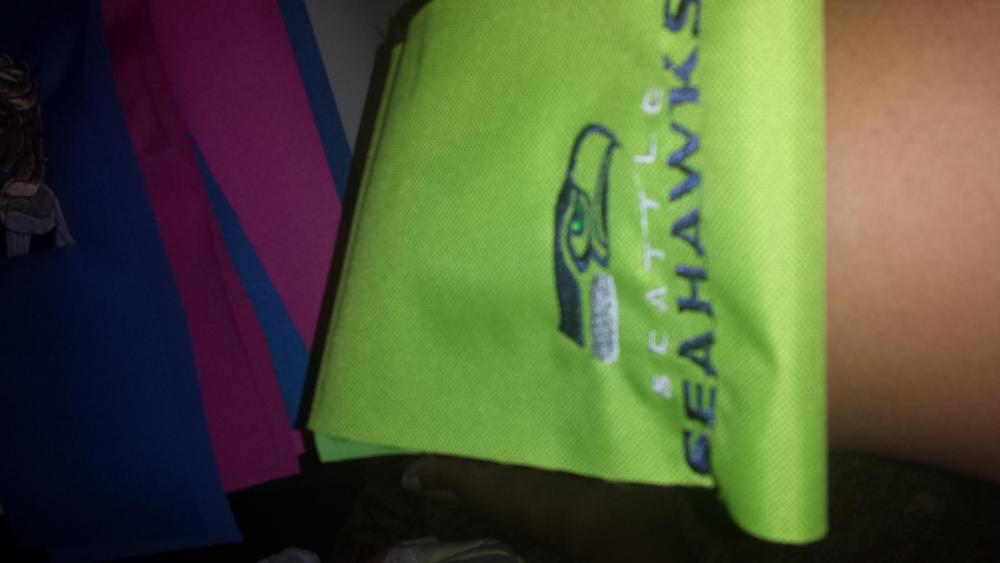 Napkin with Seattle seahawks logo embroidery design
