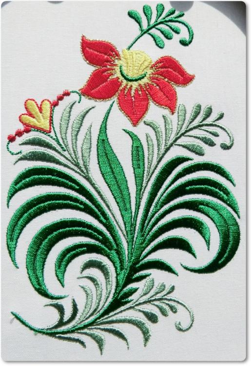 Ethnic flowers free embroidery design