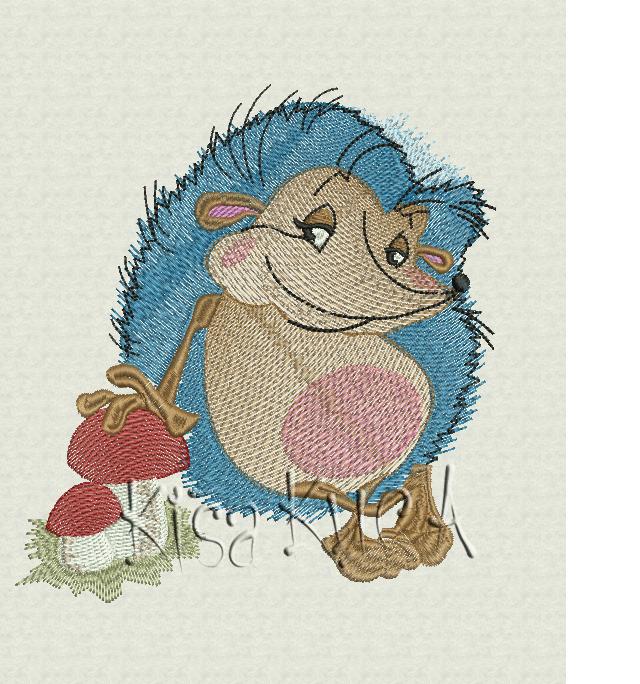 Small hedgehog free embroidery design