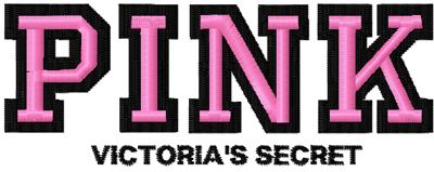 Victoria Secret pink logo embroidery design