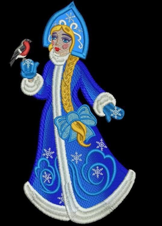 Girl with bird free embroidery design 