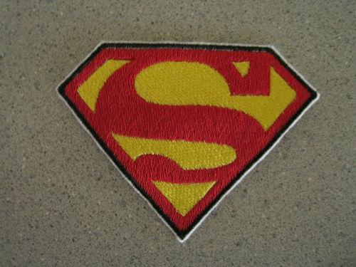 Superman logo patch embroidery design