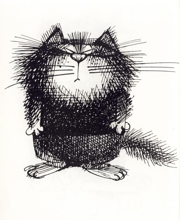 Angry cat sketch free embroidery design