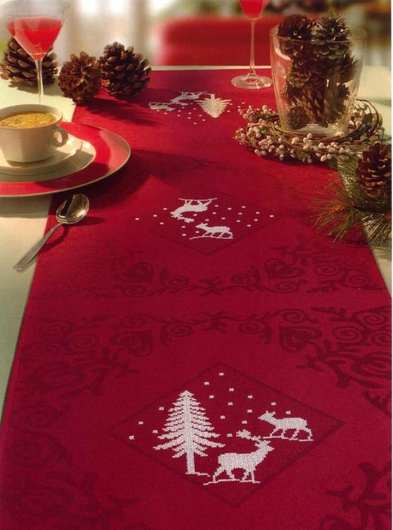 Christmas winter cross stitch embroidery