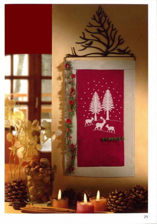 Winter cross stitch free embroidery design
