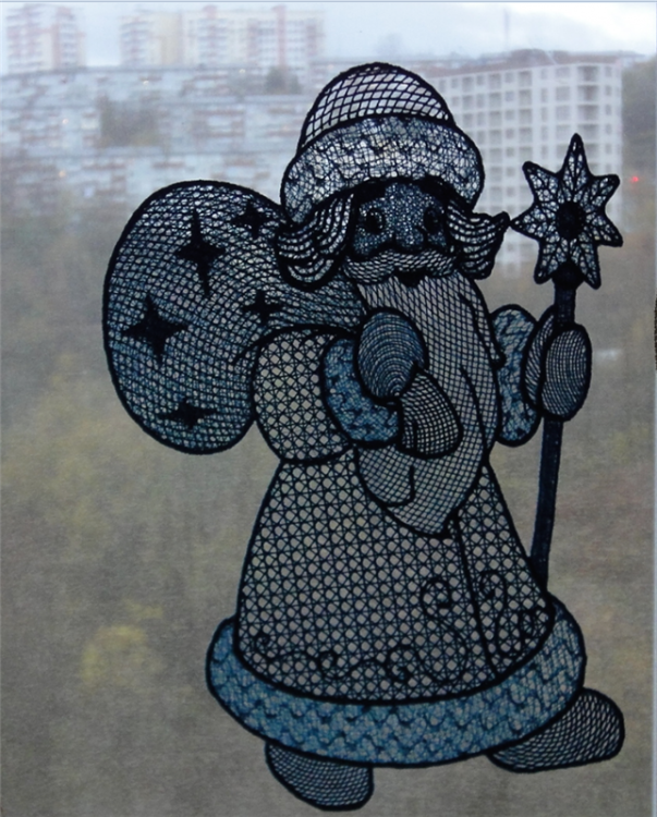 Christmas santa embroidered free design